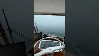 #bow of #1966 #classic #yacht #rybovich #sportfish #cruising through #pugetsound in #fog #delivery
