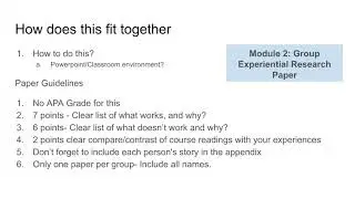 Module 2 Week 4 Part 2 Example and Assignment Details