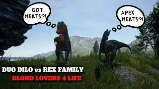 DRACULA DILOS DECIMATE REX FAMILY - Dilo vs Rex 2v3 - The Isle Legacy