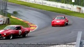 racing on a wet track at Road America