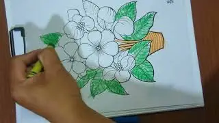 Painting Beautiful Flowers 🌸🎨💖 #flowers #paintingfun #cuteart