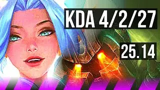JANNA & Sivir vs NAUTILUS & Smolder (SUP) | 15k DMG | KR Master | 25.14
