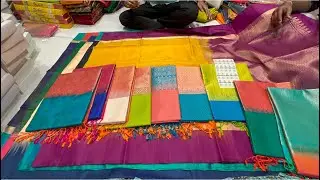 Bangalore Yelahanka pure handloom Silk sarees weavers ||Single saree courier available
