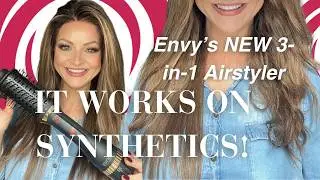 Revolutionize Your Wig Game! Envy’s 3-in-1 Airstyler Demo on Synthetic Wig | Sandy @i_be_wiggin