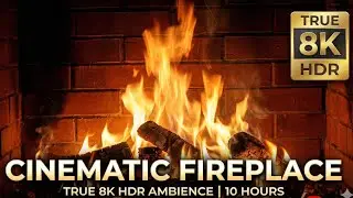 ​1 Hour Relaxing Fireplace for Sleep & Study | True 8K Ultra HD