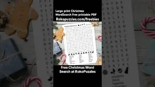 Free Christmas word search &ndash; large print! #wordsearchpuzzles #wordsearch #christmasgames