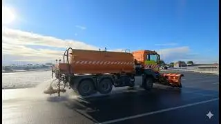 Water or Black Ice? ❄️ The treacherous shine of the road at -5&deg;C in Spain