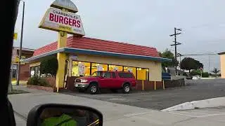 BROLLY HUT BURGER, OPEN LED NEON SIGN