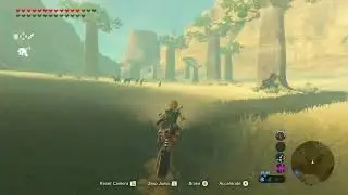 Zelda BOTW: Link & Master Cycle Zero Driveby Taobab grasslands