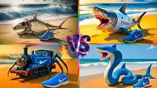 SPIDER SHARK 🆚 CROCODILE PLANE 🆚 BARBIE JET 🆚 EMIRATES SHARK 🔥 CRAZY BRAINROT BATTLE TILES HOP!