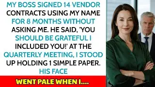 My Boss Approved $3M Contract With Fake Signatures For 8 Months. I Smiled And Said Nothing.