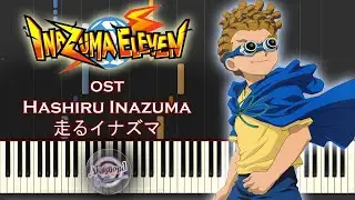 Inazuma Eleven イナズマイレブン OST - Hashiru Inazuma 走るイナズマ - Synthesia Piano Cover / Tutorial