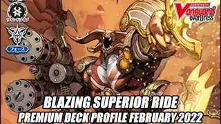 Blazing Superior Ride! Cardfight Vanguard Premium Deck Profile February 2022