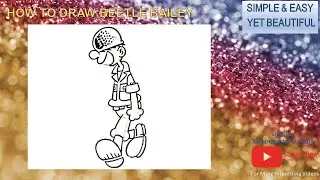 HOW TO DRAW BEETLE BAILEY (CARTOON CHARACTER) - MAI DRAWING TUTORIAL
