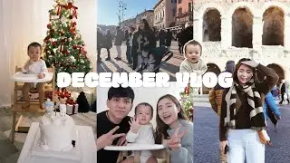 DEC VLOG｜维罗纳的难忘之旅：巴倒辣火锅🍲圣诞集市🎄老奶奶送手链👵🏻广场小提琴演奏🎻差点被偷💰被迫开车🚗｜提前庆祝Dylan一岁半🎉