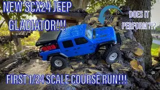 Axial JEEP GLADIATOR SCX24 - Stock 1/24th Scale Crawler Course run - Is it any good out of the