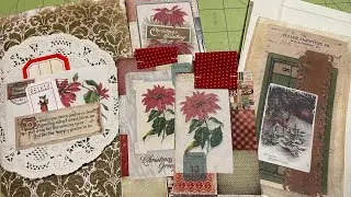 Tim Holtz paperpad Christmas pages & tags! Even Use the cover of the paperpAd!