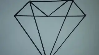 How to draw diamond /easy drawing/diamond drawing
