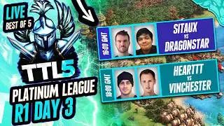 Sitaux vs Dragonstar | Hearttt vs Vinchester | Titans league Platinum Season 5 Round 1 Day 3