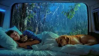 Heavy Rain on Rain Sounds for Sleeping a Car Roof for Deep Sleep, Calm Nights & Relaxing Restful