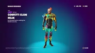 Fortnite CONFETTI CLAW RELIK Skin Preview !!! 😱