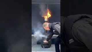 Stopping a Log Burner Chimney Fire! - Fire Safety Stick Fire Extinguisher