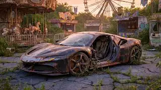 RESTORING AN ABANDONED $1,00,00,00 FERRARI SF90 FOUND AT AMUSEMENT PARK