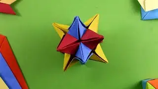 How to make a Modular Origami Omega Star | Watch Video to make Origami Star with Paper   - 92Crafts