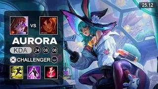 Aurora vs Taliyah Mid - KR Challenger - Patch 25.12 Season 15