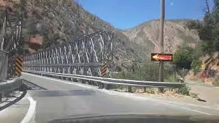 Driving - One Lane Detour Bridge to Yosemite National Park - California Hwy 140 #alongtheway