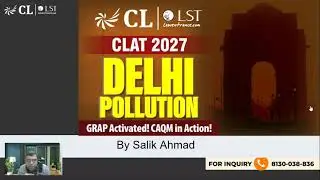 GK Current Affairs Delhi Pollution Explained GRAP Activated CAQM#clat2027 #careerlauncherpatna #clat