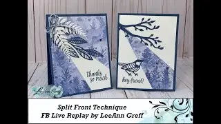 Split Front card technique by Flowerbug