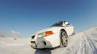 Mitsubishi Lancer Evolution 6 TME rally sprint from Krasnoyarsk