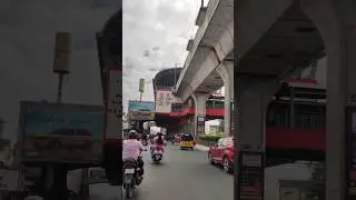 Kukatpally junction ,Hyderabad City metro station 🚉 road #ytshorts #travel #iphone14promax
