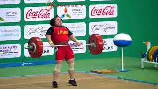 Shi Jiaqui (90) - 137kg Clean and Jerk @ 2017 Asian Championships