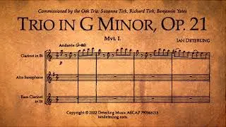 Trio for Clarinet, Alto Saxophone, and Bass Clarinet in G Minor, Op. 21