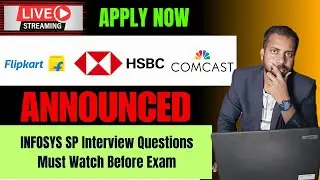 INFOSYS SP Interview Questions | Flipkart, HSBC, Comcast, Sasken Jobs For Freshers Apply Now
