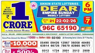 Lottery Sambad Live 6pm 22.02.2026