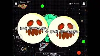 Agario Teaming with OS Clan and supercool cannon splits