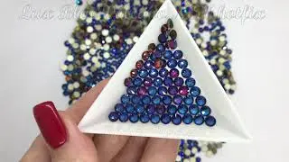 Lux Blue Volcano rhinestones NON hotfix Flat Back люкс стразы  холодной фиксации блу вулкан