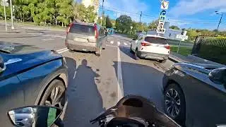МОТОпрогулка в Ясенево / побег от поливалки😄