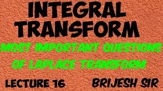 Most Important question of Laplace transform