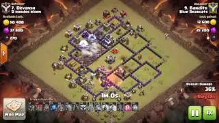 Clash of Clans TH9 GoVaLaLoon  3 STAR ATTACK