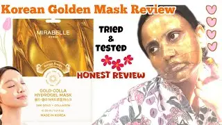 Mirabelle Gold sheet Mask Review | Korean glow skin | kbeauty| korean skin | tried & tested
