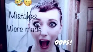 Cuttting micro bangs & shaving my hairline WAY back. Slight fail, mostly a win
