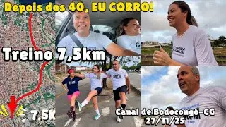 Treinamento Semanal 🏃‍♀️ | 7,5km às 4:30 da manhã | Corrida depois dos 40