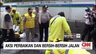 Aksi Perbaikan Bersih bersih Jalan: Wagub Jakarta, Menteri LH dan Walkot Tangsel