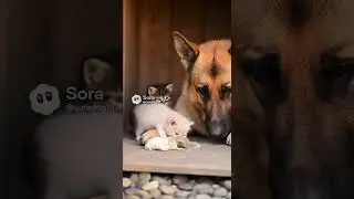 Dog and Kittens Find a Sleeping Squirrel and Wake Up the Forest #cuteanimals #pets #wildlife