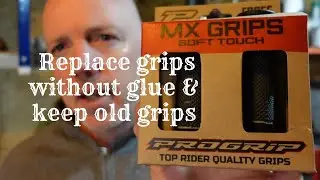 How to remove and install motorcycle handlebar grips | No glue | Keep old grips