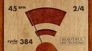 45 BPM 2/4 Wood Metronome HD